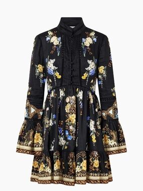 Camilla Ottoman Elegance Linen-silk Minidress Ottoman Elegance, Small